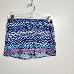 Belle du Jour Blue Fun Print Shorts Size L (Girls)